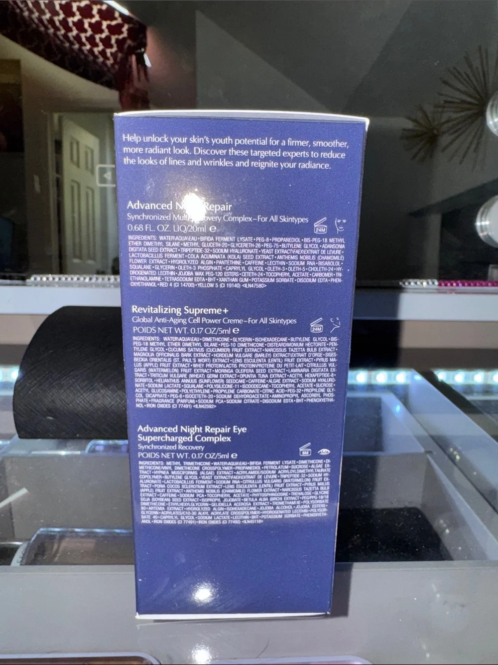 Estee Lauder Radiant Skin Repair + Renew Set — Blue & Gold Accents